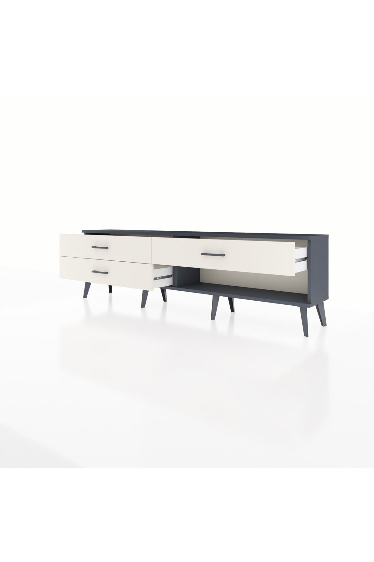 Arges TV Ünitesi 3 Çekmeceli  176x30x51 Antrasit-Antrasit/Aytaşı