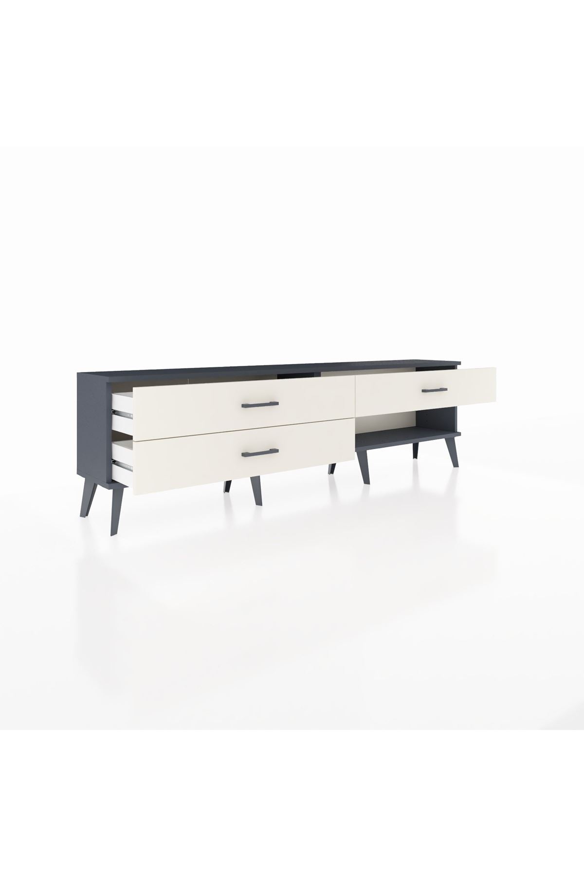 Arges TV Ünitesi 3 Çekmeceli  176x30x51 Antrasit-Antrasit/Aytaşı