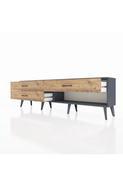 Arges TV Ünitesi 3 Çekmeceli  176x30x51 Antrasit-Antrasit/Çam