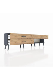Arges TV Ünitesi 3 Çekmeceli  176x30x51 Antrasit-Antrasit/Çam