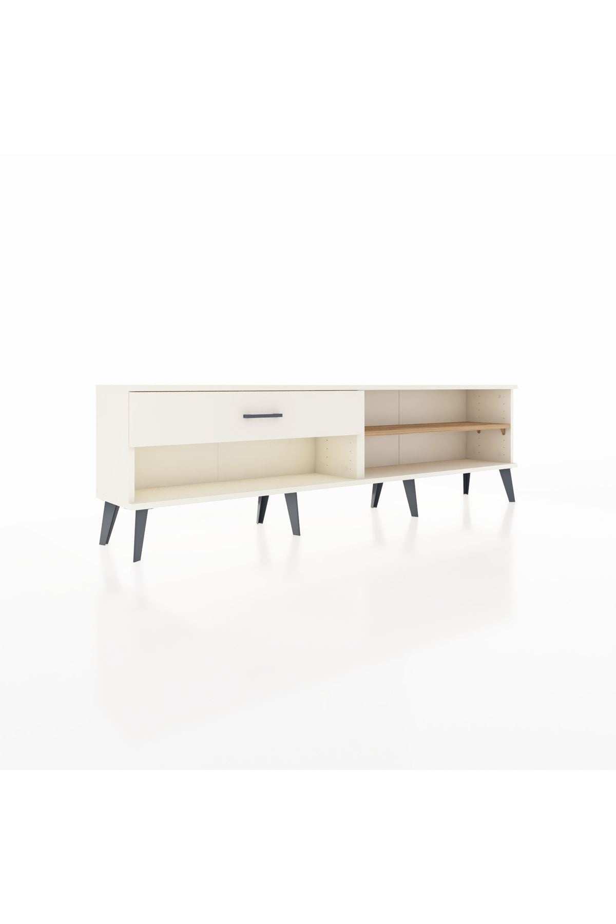 Arges TV Ünitesi Tek Raflı Tek Çekmeceli  176x30x51 Aytaşı-Çam/Aytaşı
