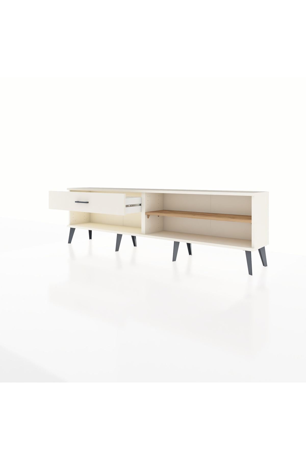 Arges TV Ünitesi Tek Raflı Tek Çekmeceli  176x30x51 Aytaşı-Çam/Aytaşı