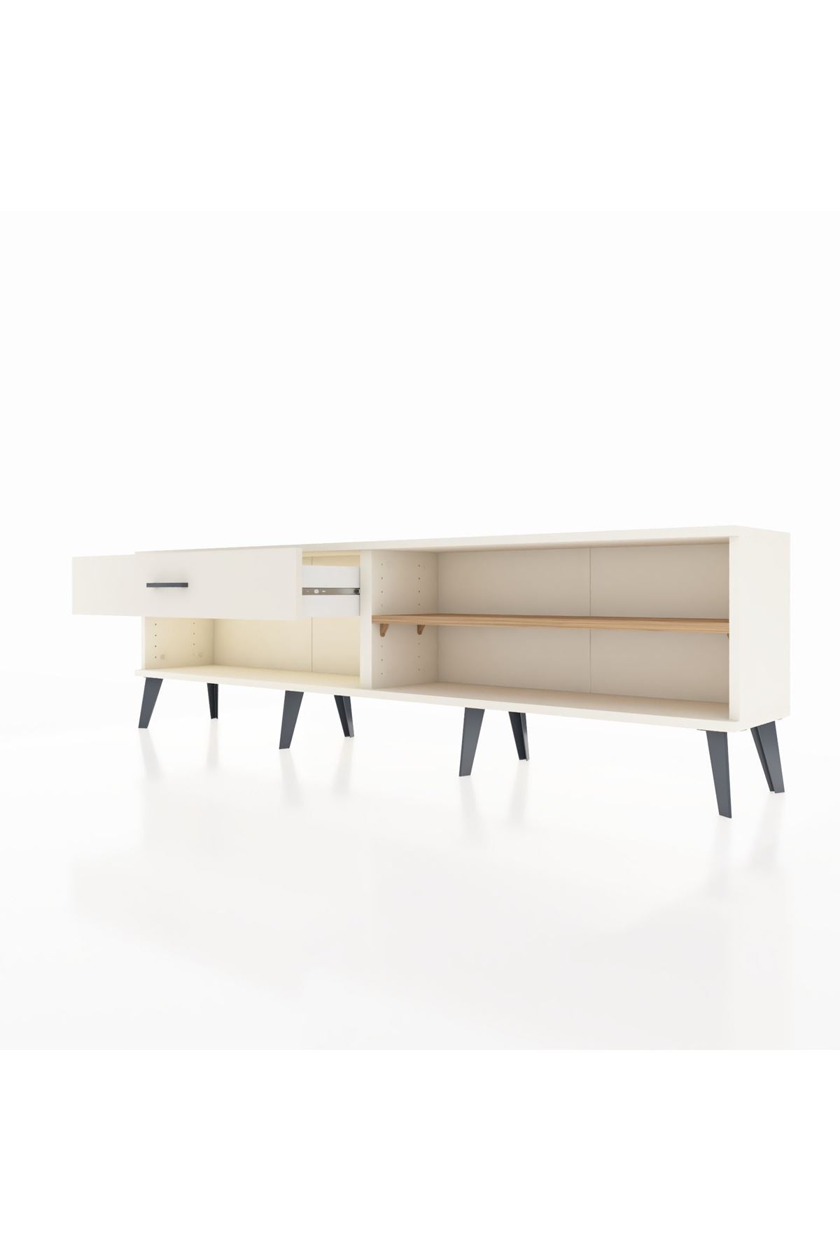 Arges TV Ünitesi Tek Raflı Tek Çekmeceli  176x30x51 Aytaşı-Çam/Aytaşı