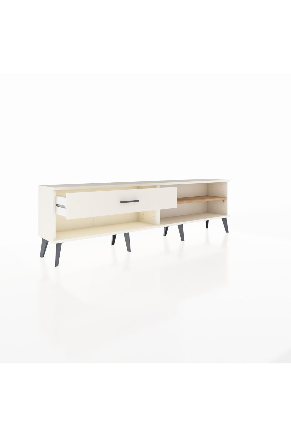 Arges TV Ünitesi Tek Raflı Tek Çekmeceli  176x30x51 Aytaşı-Çam/Aytaşı