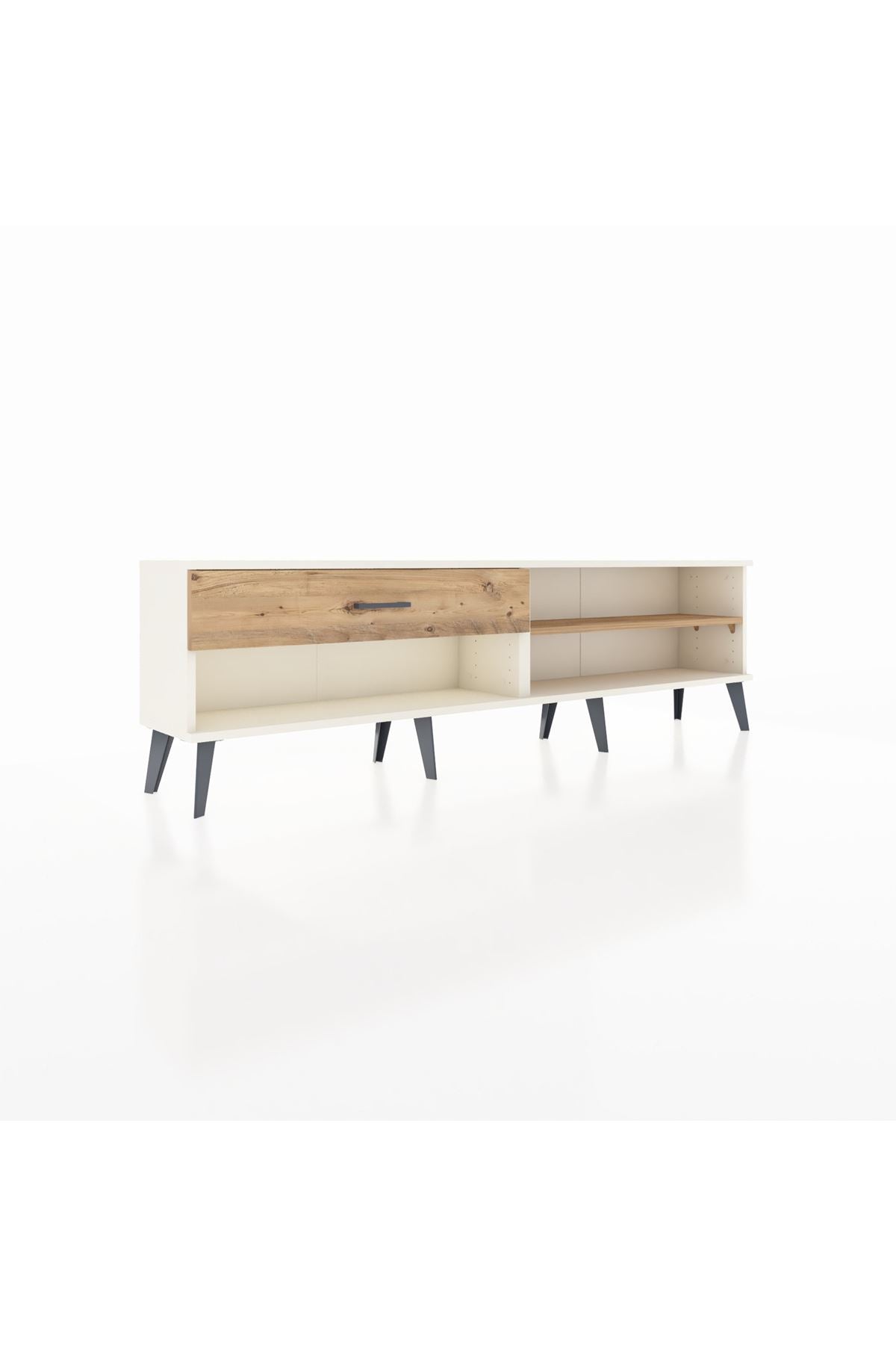 Arges TV Ünitesi Tek Raflı Tek Çekmeceli  176x30x51 Aytaşı-Çam/Çam