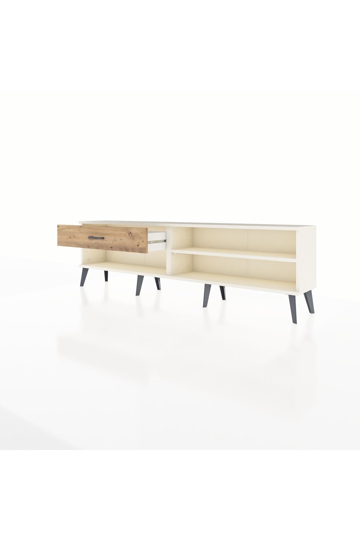 Arges TV Ünitesi Tek Raflı Tek Çekmeceli  176x30x51 Aytaşı-Aytaşı/Çam