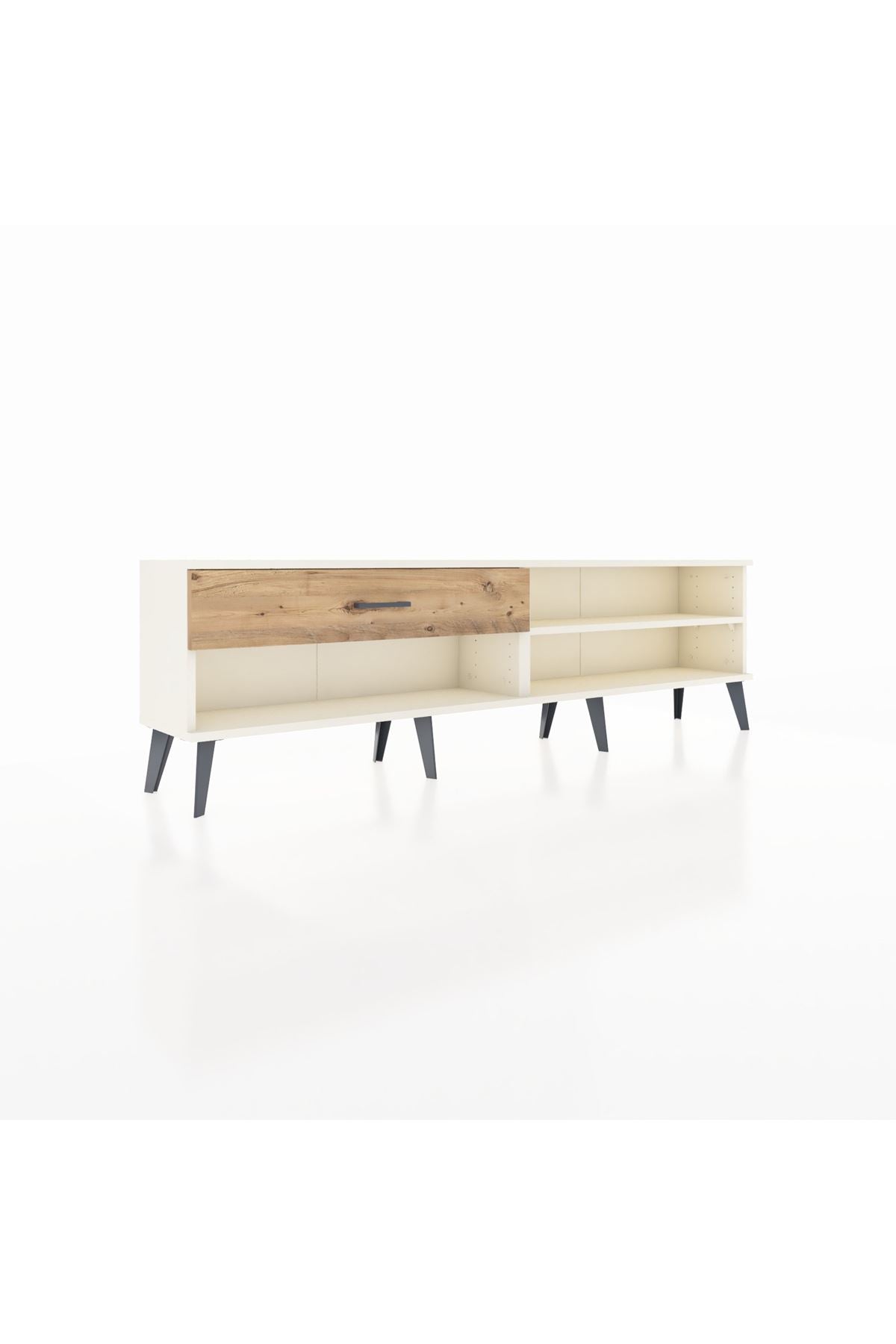 Arges TV Ünitesi Tek Raflı Tek Çekmeceli  176x30x51 Aytaşı-Aytaşı/Çam