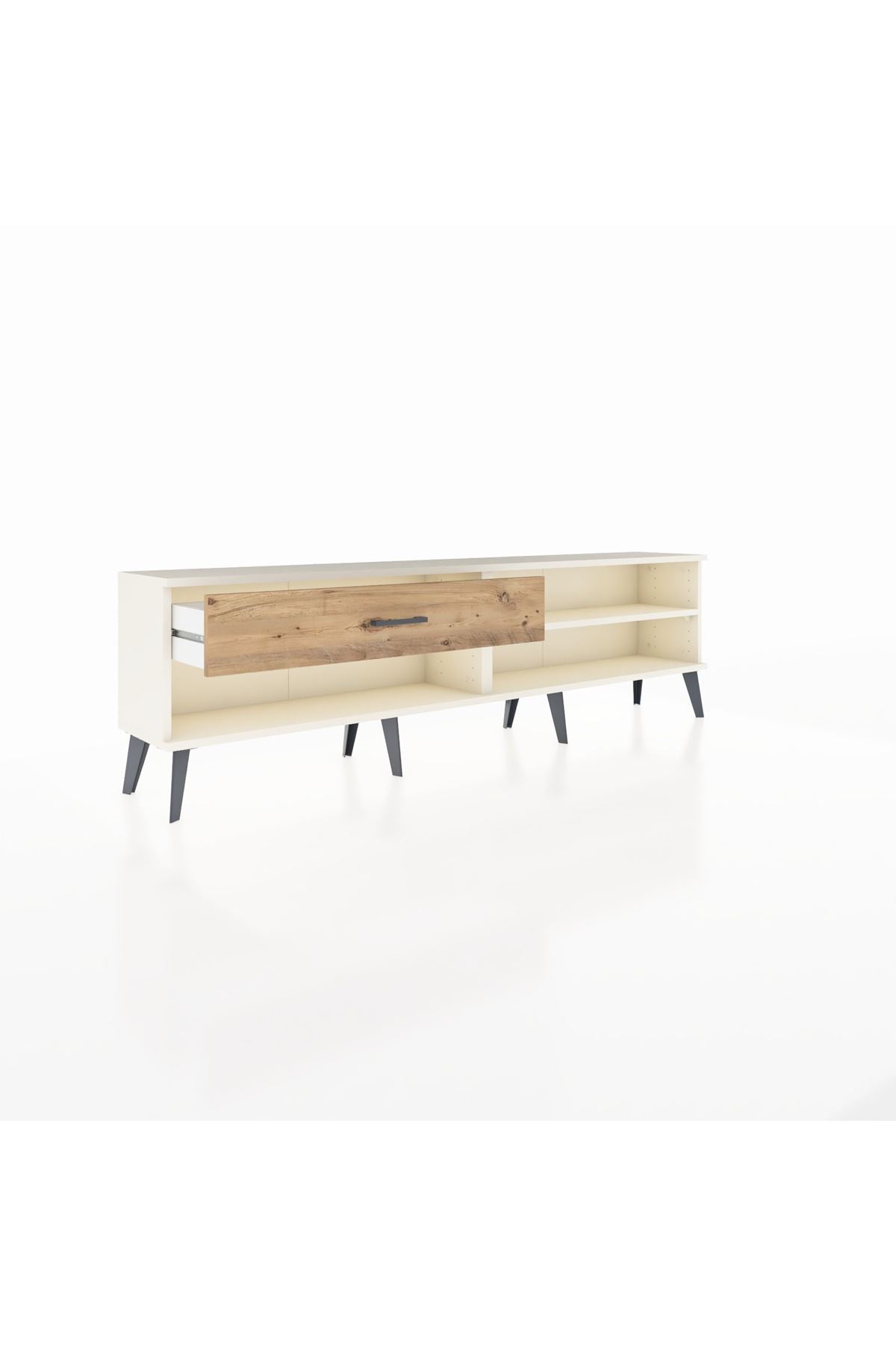 Arges TV Ünitesi Tek Raflı Tek Çekmeceli  176x30x51 Aytaşı-Aytaşı/Çam