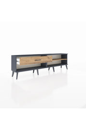 Arges TV Ünitesi Tek Raflı Tek Çekmeceli  176x30x51 Antrasit-Çam/Çam