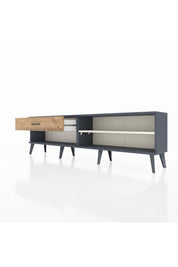 Arges TV Ünitesi Tek Raflı Tek Çekmeceli  176x30x51 Antrasit-Aytaşı/Çam