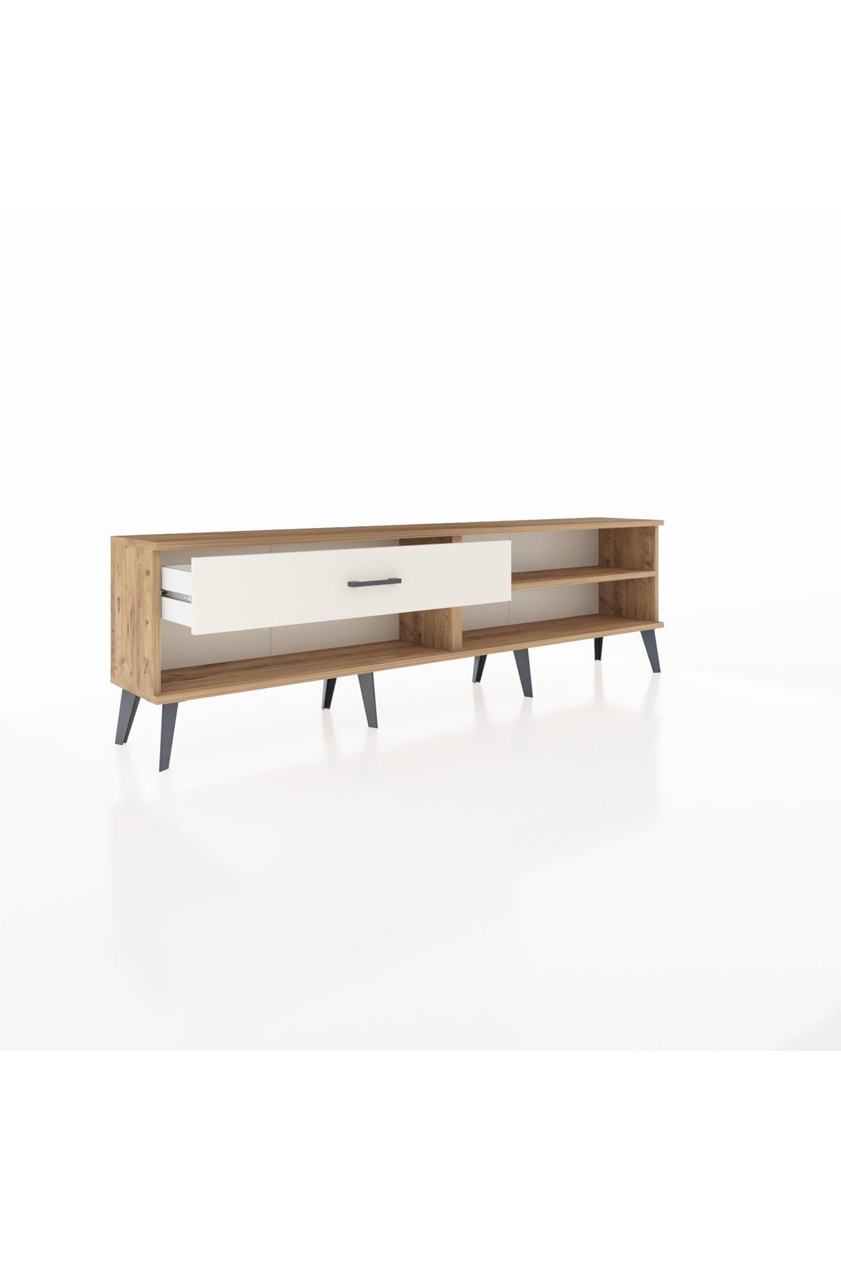 Arges TV Ünitesi Tek Raflı Tek Çekmeceli  176x30x51 Çam-Çam/Aytaşı