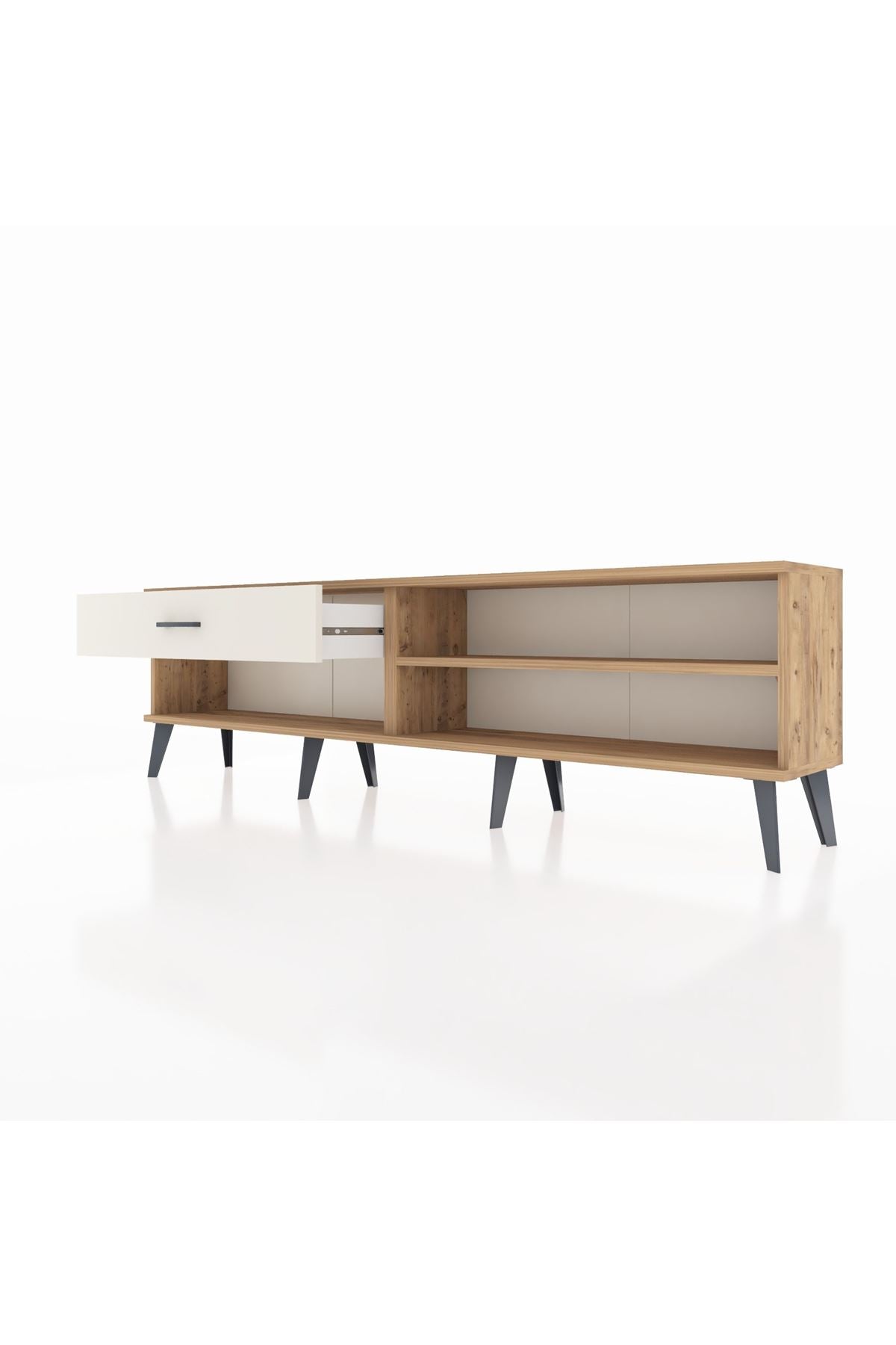 Arges TV Ünitesi Tek Raflı Tek Çekmeceli  176x30x51 Çam-Çam/Aytaşı