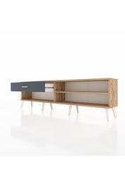 Arges TV Ünitesi Tek Raflı Tek Çekmeceli  176x30x51 Çam-Çam/Antrasit