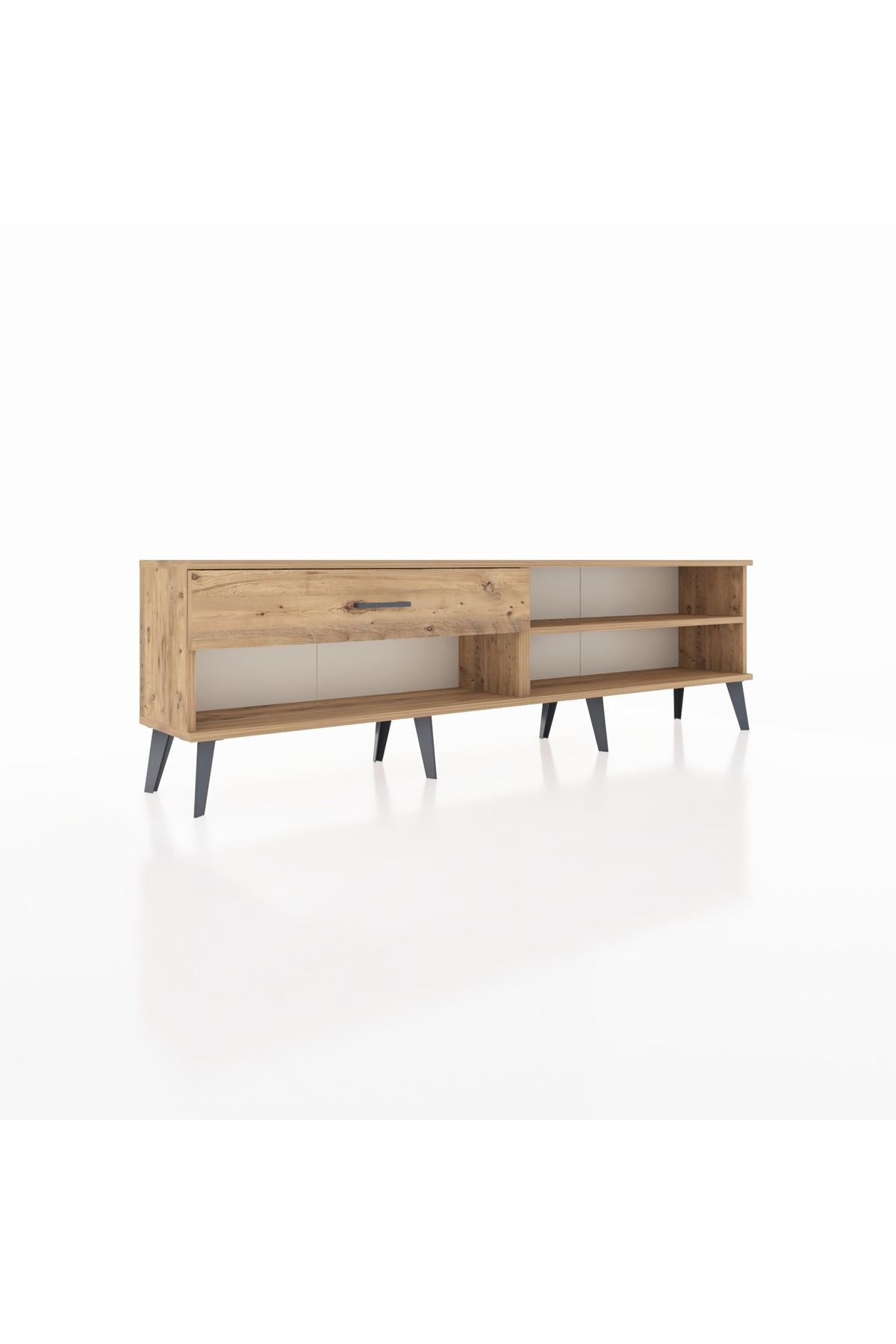 Arges TV Ünitesi Tek Raflı Tek Çekmeceli  176x30x51 Çam-Çam/Çam