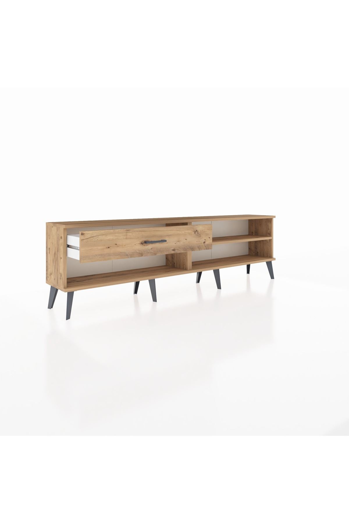 Arges TV Ünitesi Tek Raflı Tek Çekmeceli  176x30x51 Çam-Çam/Çam