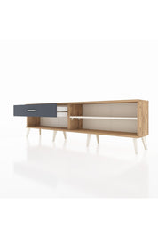 Arges TV Ünitesi Tek Raflı Tek Çekmeceli  176x30x51 Çam-Aytaşı/Antrasit