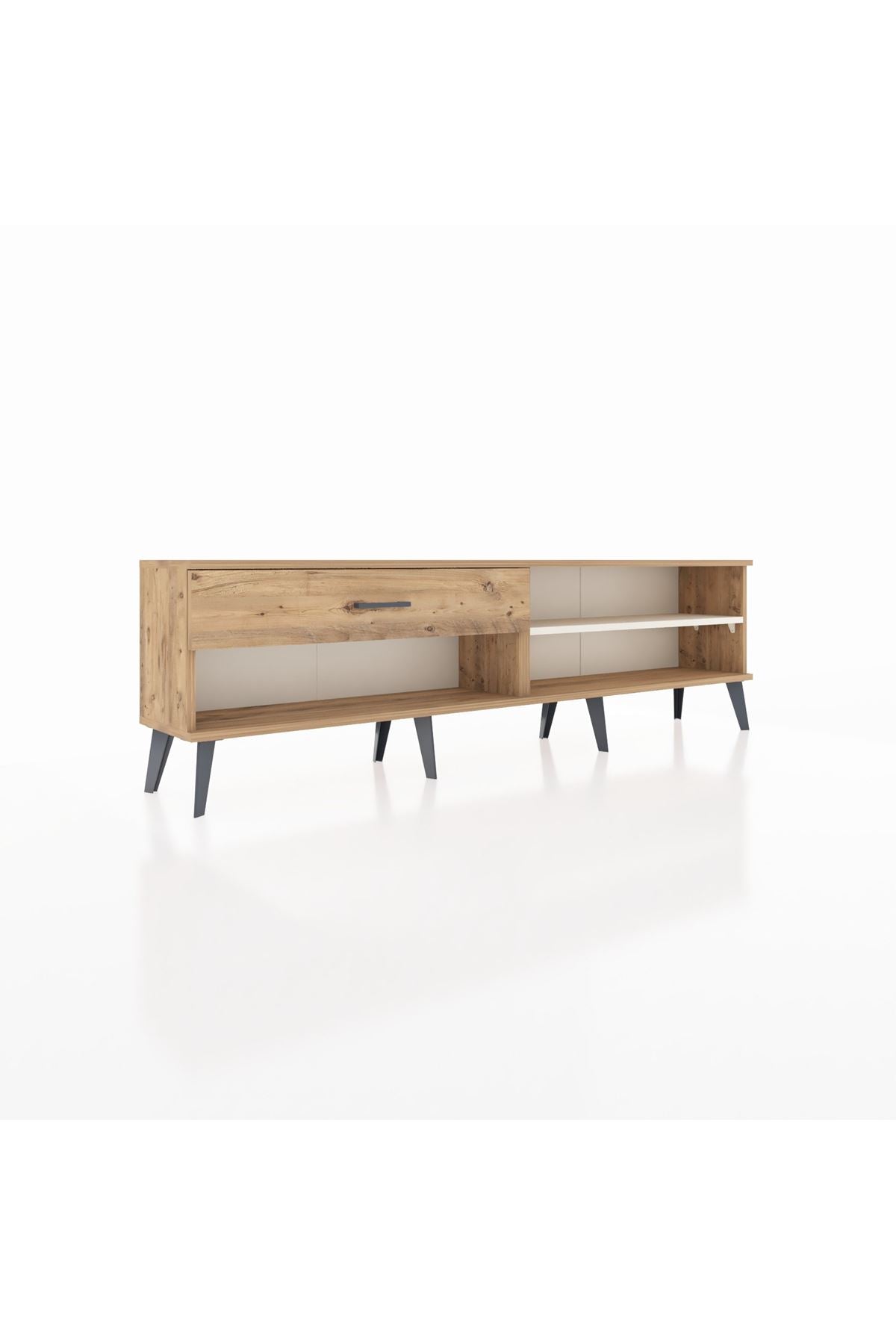 Arges TV Ünitesi Tek Raflı Tek Çekmeceli  176x30x51 Çam-Aytaşı/Çam