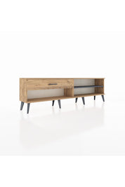 Arges TV Ünitesi Tek Raflı Tek Çekmeceli  176x30x51 Çam-Antrasit/Çam