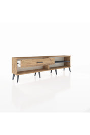 Arges TV Ünitesi Tek Raflı Tek Çekmeceli  176x30x51 Çam-Antrasit/Çam