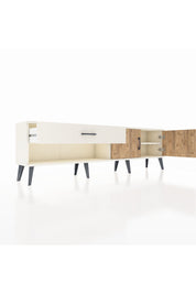 Arges TV Ünitesi Tek Raflı Tek Çekmeceli 2 Kapaklı 176x30x51 Aytaşı-Çam/Aytaşı