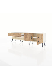 Arges TV Ünitesi Tek Raflı Tek Çekmeceli 2 Kapaklı 176x30x51 Aytaşı-Çam/Çam