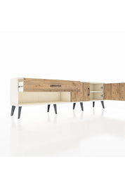 Arges TV Ünitesi Tek Raflı Tek Çekmeceli 2 Kapaklı 176x30x51 Aytaşı-Çam/Çam