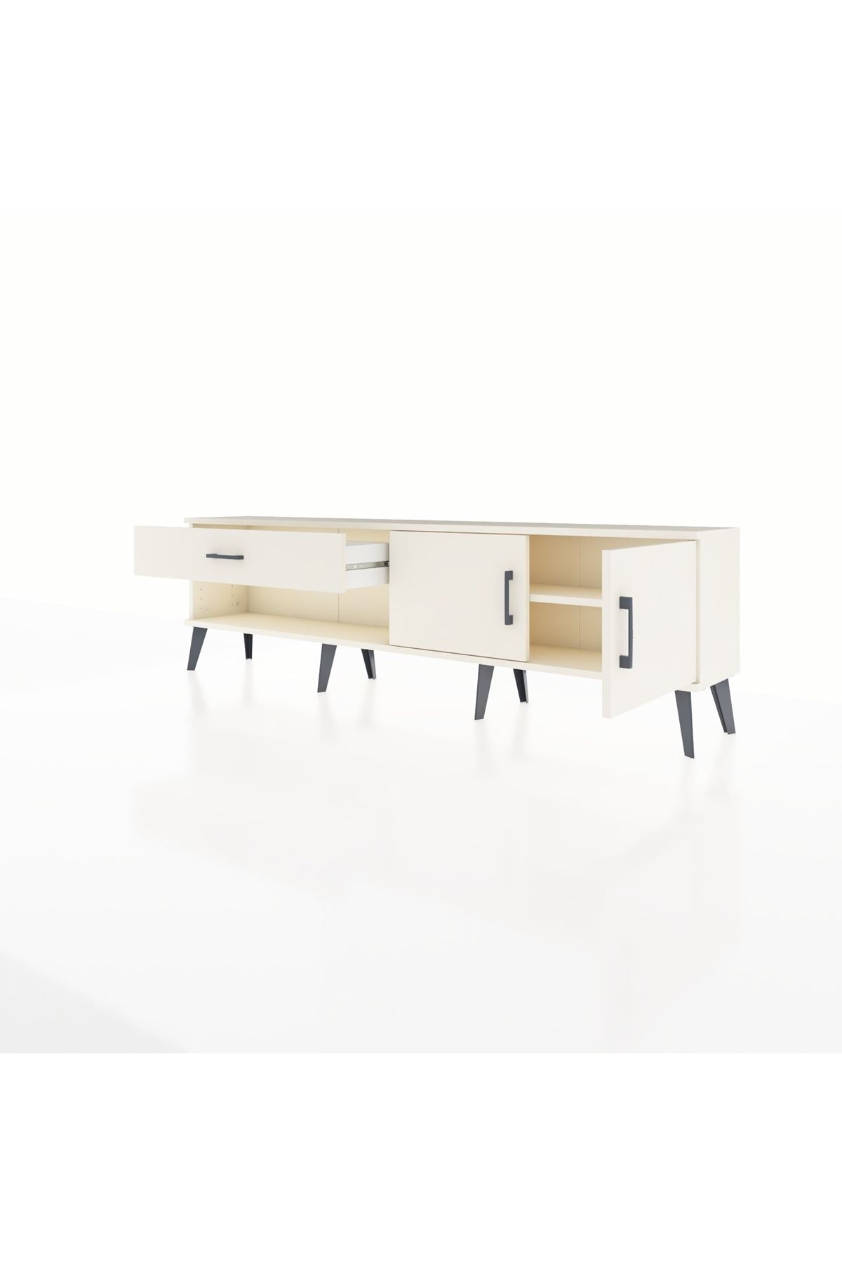 Arges TV Ünitesi Tek Raflı Tek Çekmeceli 2 Kapaklı 176x30x51 Aytaşı-Aytaşı/Aytaşı