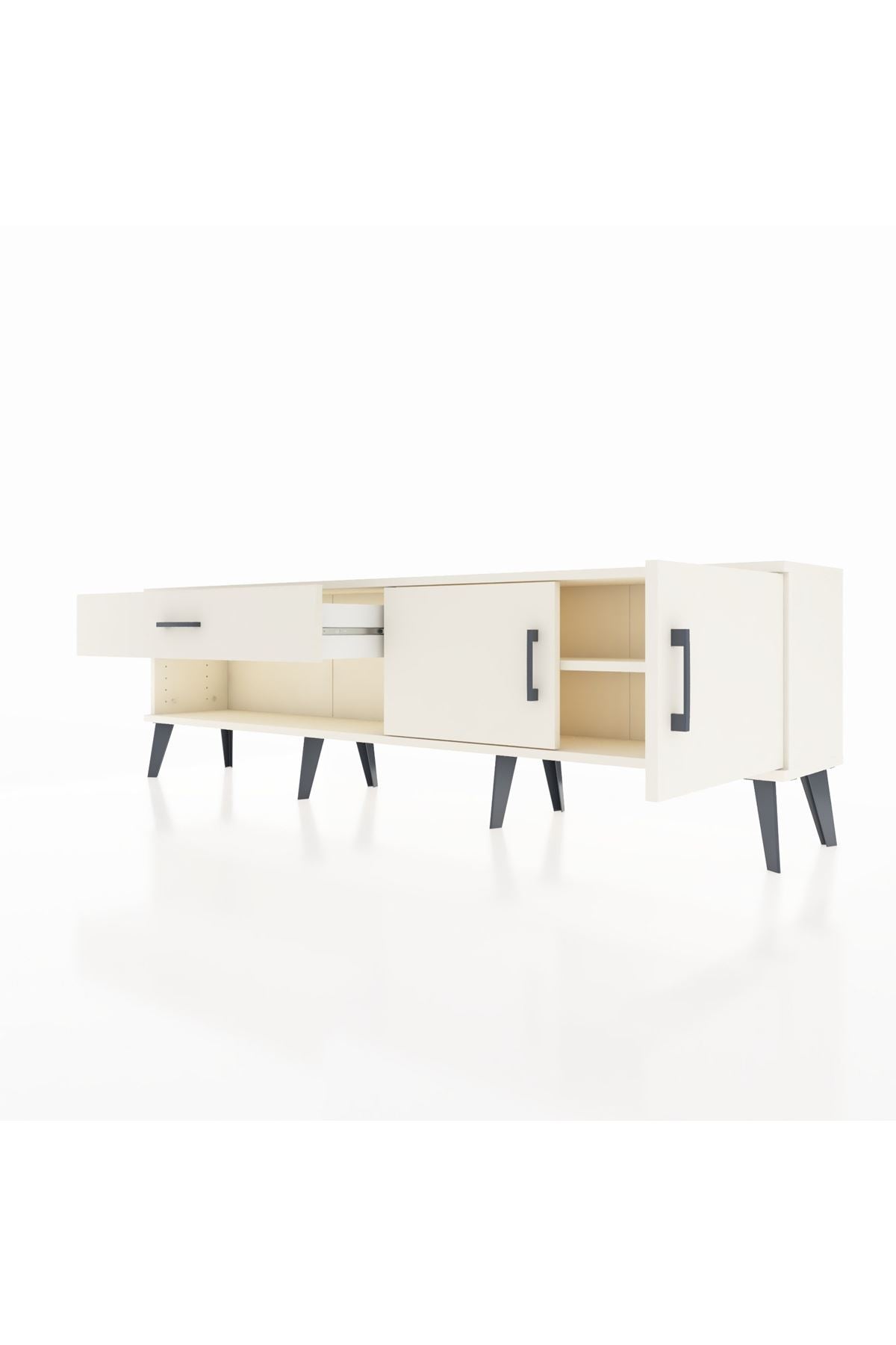 Arges TV Ünitesi Tek Raflı Tek Çekmeceli 2 Kapaklı 176x30x51 Aytaşı-Aytaşı/Aytaşı