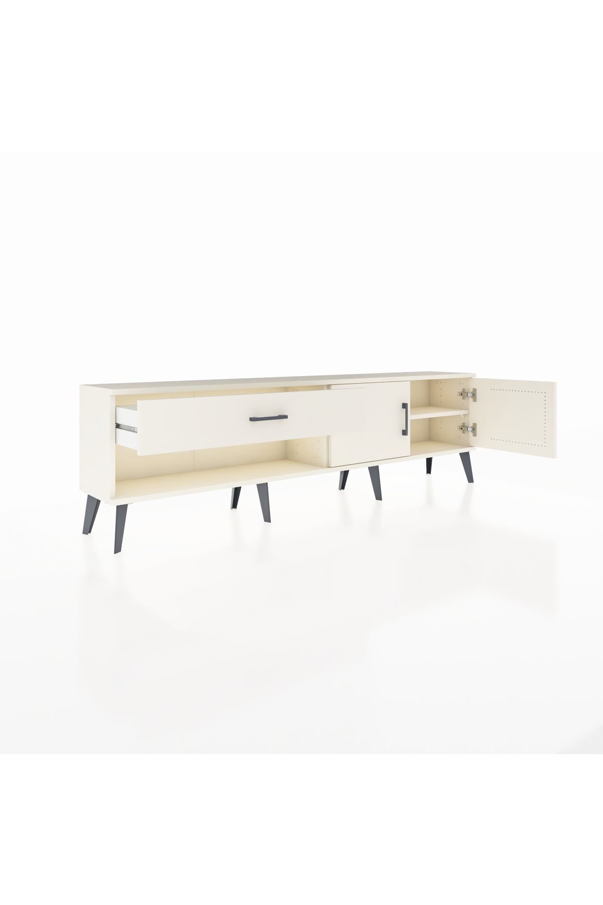 Arges TV Ünitesi Tek Raflı Tek Çekmeceli 2 Kapaklı 176x30x51 Aytaşı-Aytaşı/Aytaşı