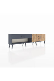 Arges TV Ünitesi Tek Raflı Tek Çekmeceli 2 Kapaklı 176x30x51 Antrasit-Çam/Antrasit