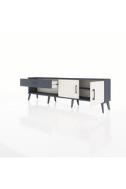 Arges TV Ünitesi Tek Raflı Tek Çekmeceli 2 Kapaklı 176x30x51 Antrasit-Aytaşı/Antrasit