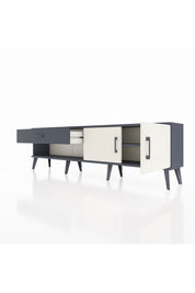 Arges TV Ünitesi Tek Raflı Tek Çekmeceli 2 Kapaklı 176x30x51 Antrasit-Aytaşı/Antrasit