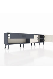 Arges TV Ünitesi Tek Raflı Tek Çekmeceli 2 Kapaklı 176x30x51 Antrasit-Aytaşı/Antrasit