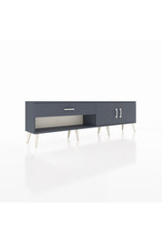 Arges TV Ünitesi Tek Raflı Tek Çekmeceli 2 Kapaklı 176x30x51 Antrasit-Antrasit/Antrasit