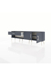 Arges TV Ünitesi Tek Raflı Tek Çekmeceli 2 Kapaklı 176x30x51 Antrasit-Antrasit/Antrasit