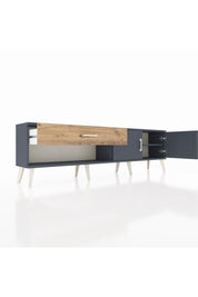 Arges TV Ünitesi Tek Raflı Tek Çekmeceli 2 Kapaklı 176x30x51 Antrasit-Antrasit/Çam