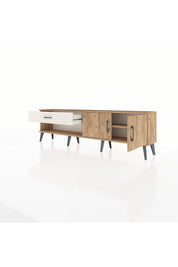 Arges TV Ünitesi Tek Raflı Tek Çekmeceli 2 Kapaklı 176x30x51 Çam-Çam/Aytaşı