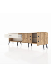 Arges TV Ünitesi Tek Raflı Tek Çekmeceli 2 Kapaklı 176x30x51 Çam-Çam/Aytaşı