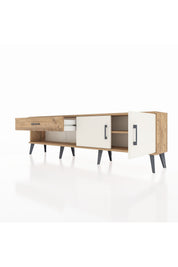 Arges TV Ünitesi Tek Raflı Tek Çekmeceli 2 Kapaklı 176x30x51 Çam-Aytaşı/Çam