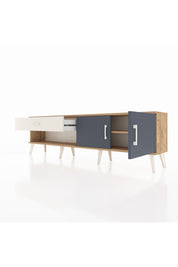 Arges TV Ünitesi Tek Raflı Tek Çekmeceli 2 Kapaklı 176x30x51 Çam-Antrasit/Aytaşı