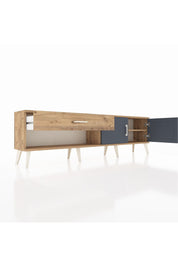 Arges TV Ünitesi Tek Raflı Tek Çekmeceli 2 Kapaklı 176x30x51 Çam-Antrasit/Çam