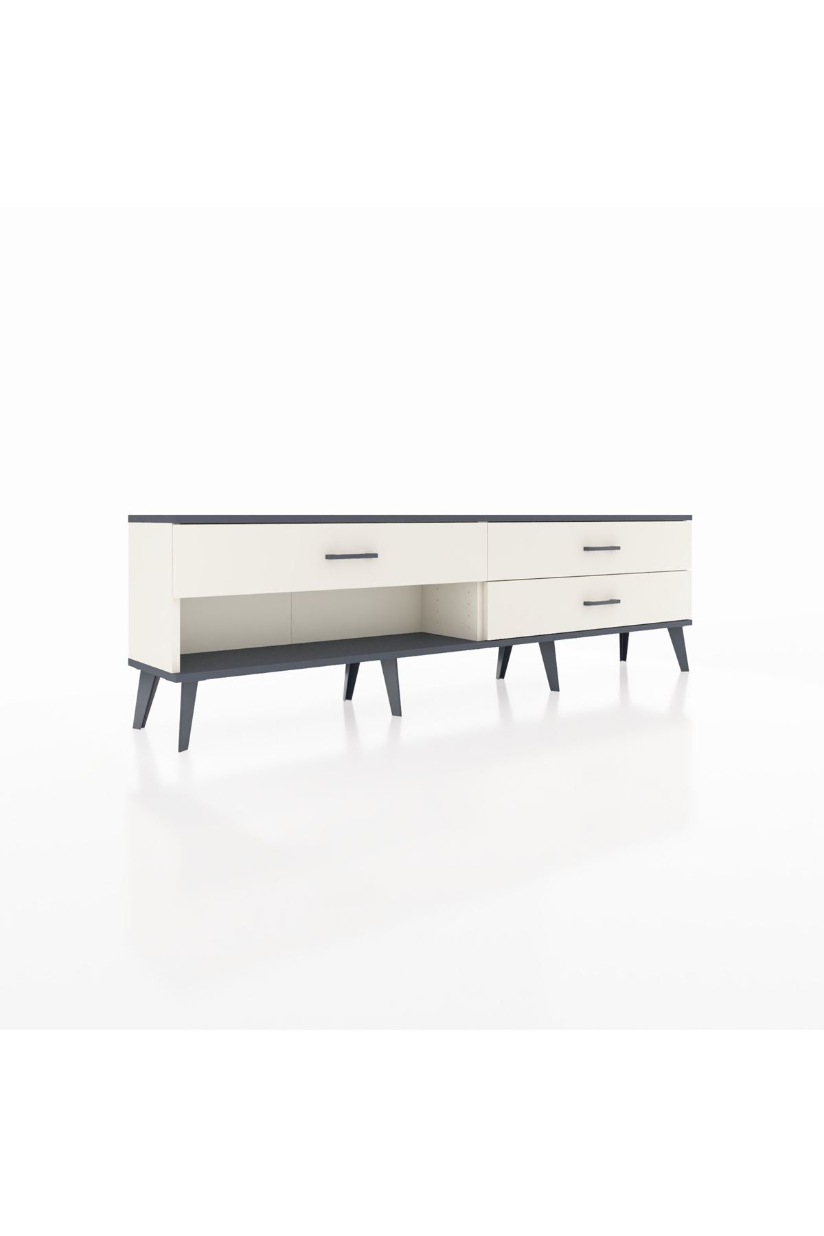 Arges TV Ünitesi 3 Çekmeceli  176x30x51 Aytaşı-Antrasit/Aytaşı