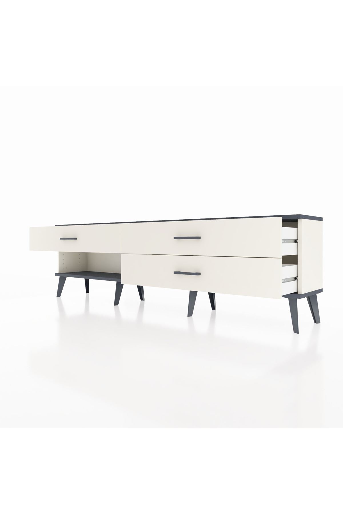 Arges TV Ünitesi 3 Çekmeceli  176x30x51 Aytaşı-Antrasit/Aytaşı