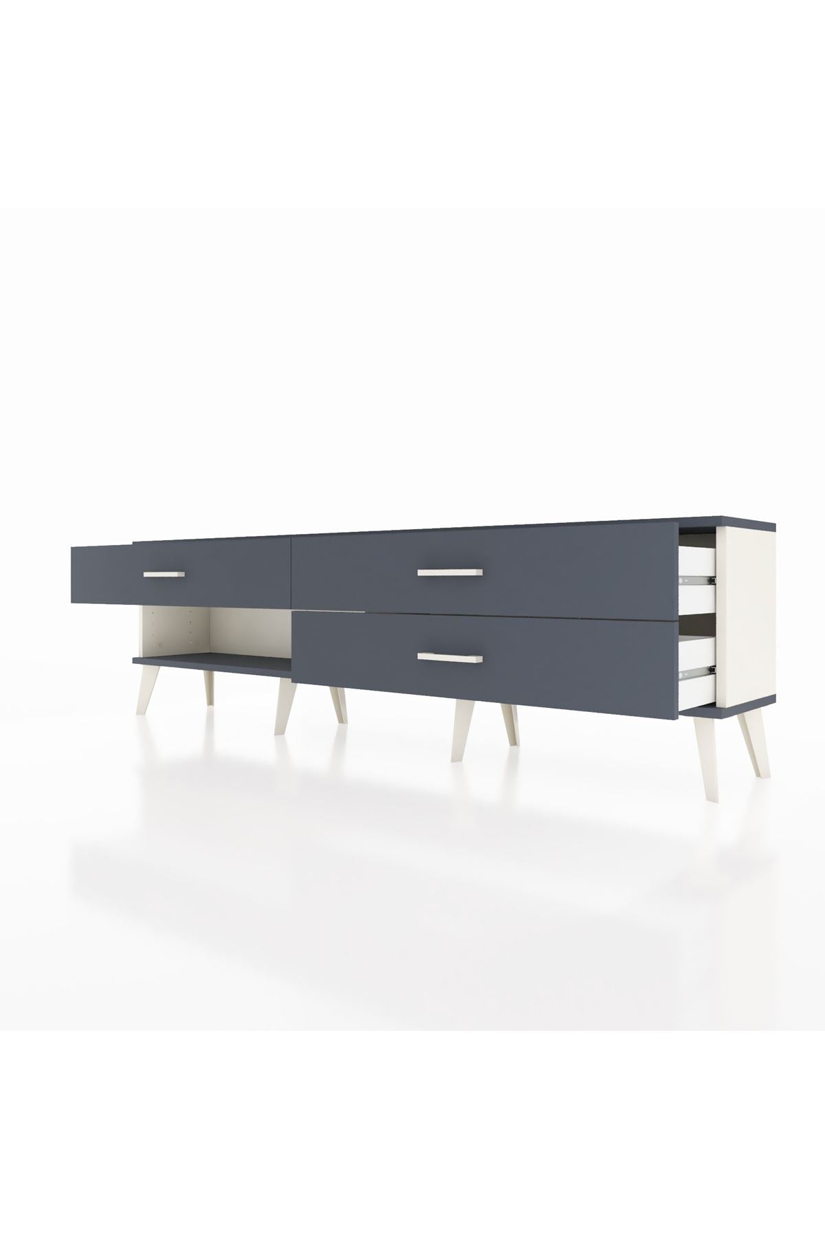 Arges TV Ünitesi 3 Çekmeceli  176x30x51 Aytaşı-Antrasit/Antrasit