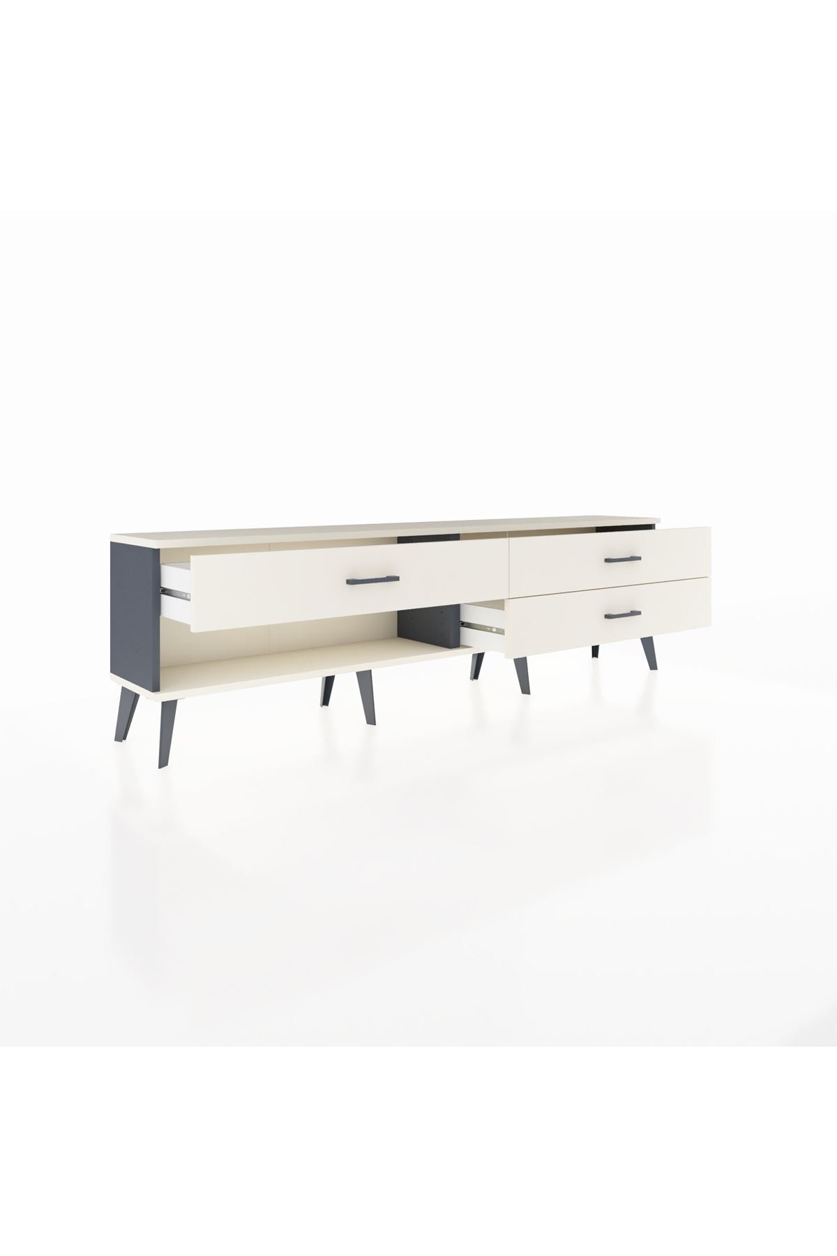 Arges TV Ünitesi 3 Çekmeceli  176x30x51 Antrasit-Aytaşı/Aytaşı