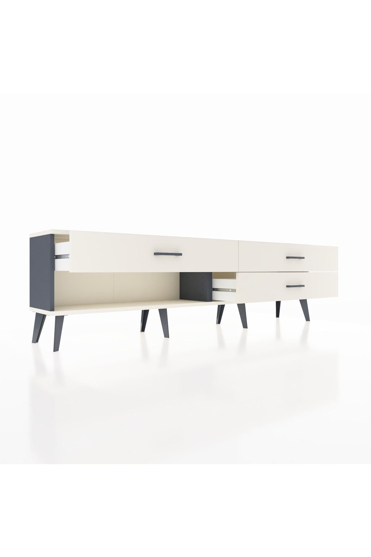 Arges TV Ünitesi 3 Çekmeceli  176x30x51 Antrasit-Aytaşı/Aytaşı