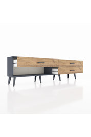 Arges TV Ünitesi 3 Çekmeceli  176x30x51 Antrasit-Antrasit/Çam