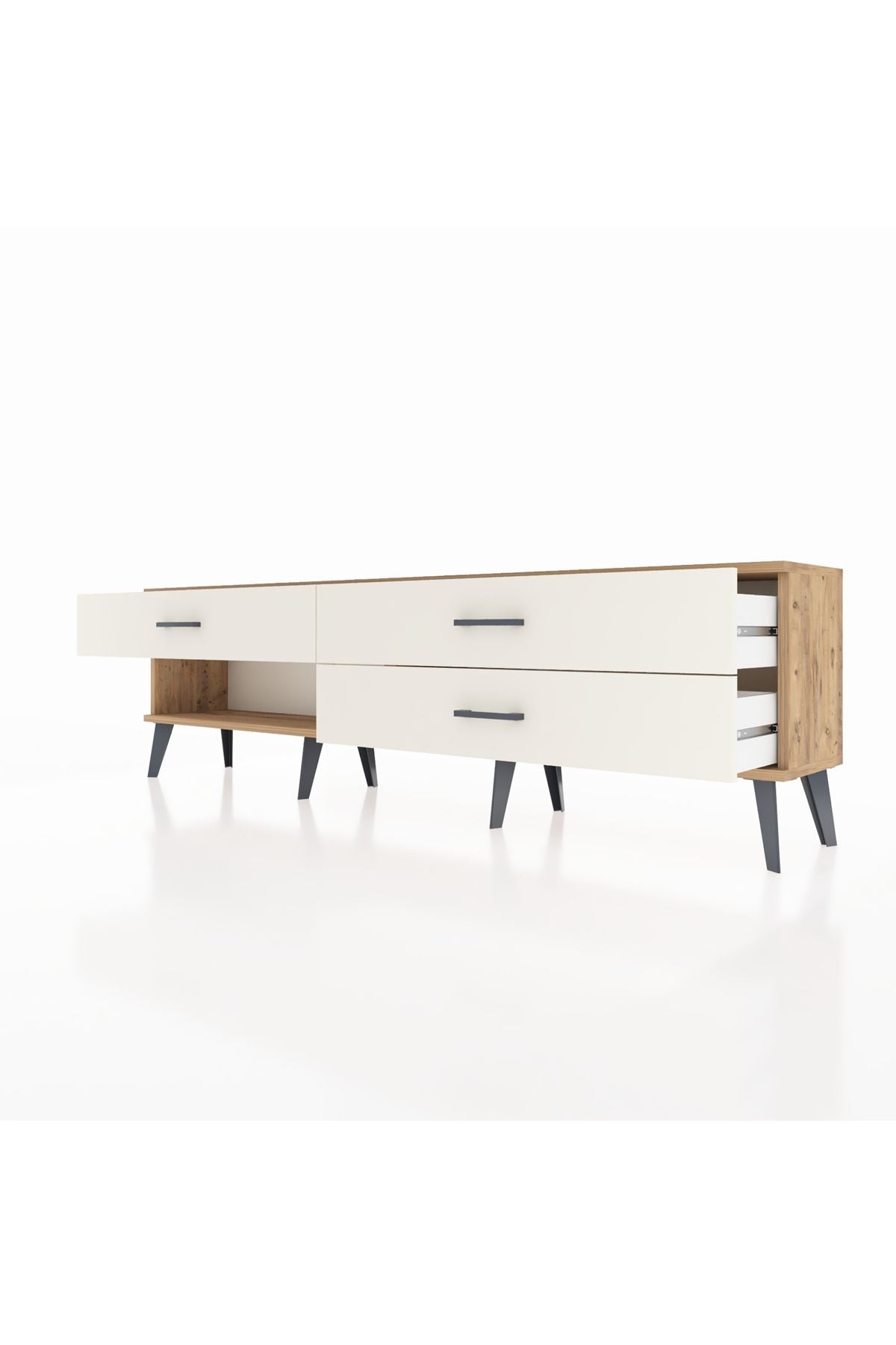 Arges TV Ünitesi 3 Çekmeceli  176x30x51 Çam-Çam/Aytaşı