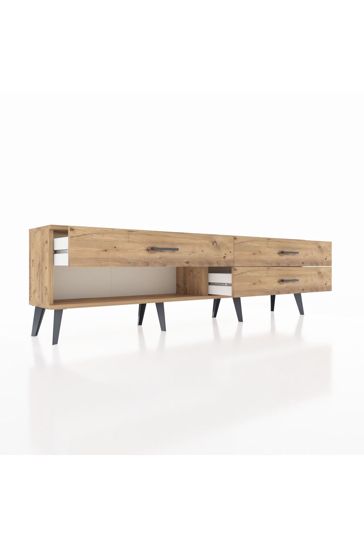 Arges TV Ünitesi 3 Çekmeceli  176x30x51 Çam-Çam/Çam