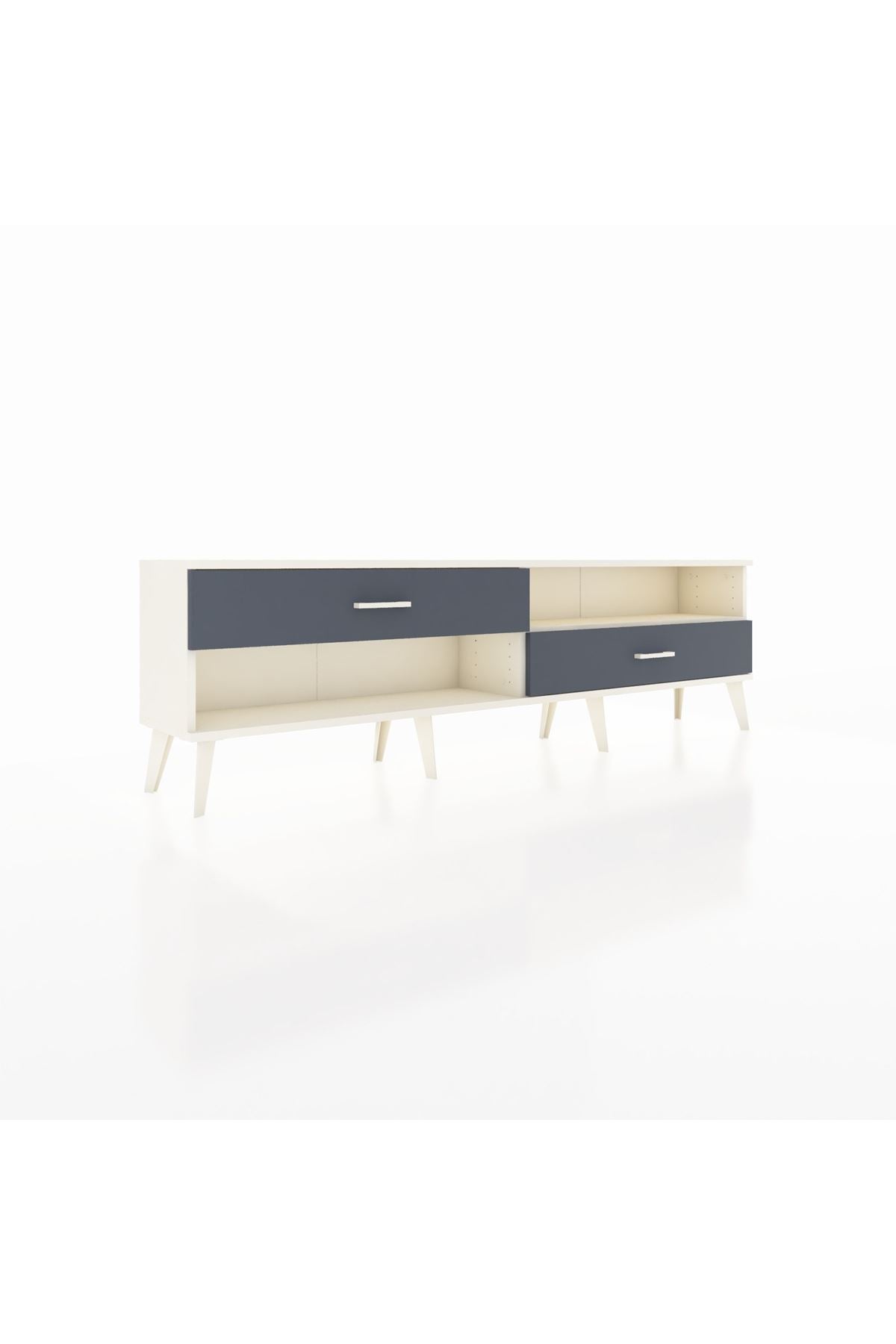 Arges TV Ünitesi Tek Raflı 2 Çekmeceli  176x30x51 Aytaşı-Aytaşı/Antrasit